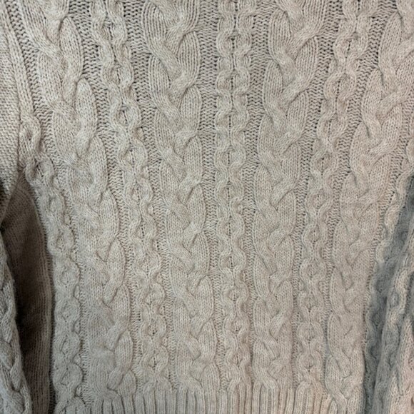 Maeve Anthropologie Cable Knit Sweater Small Wool Blend Cozy - Picture 8 of 9